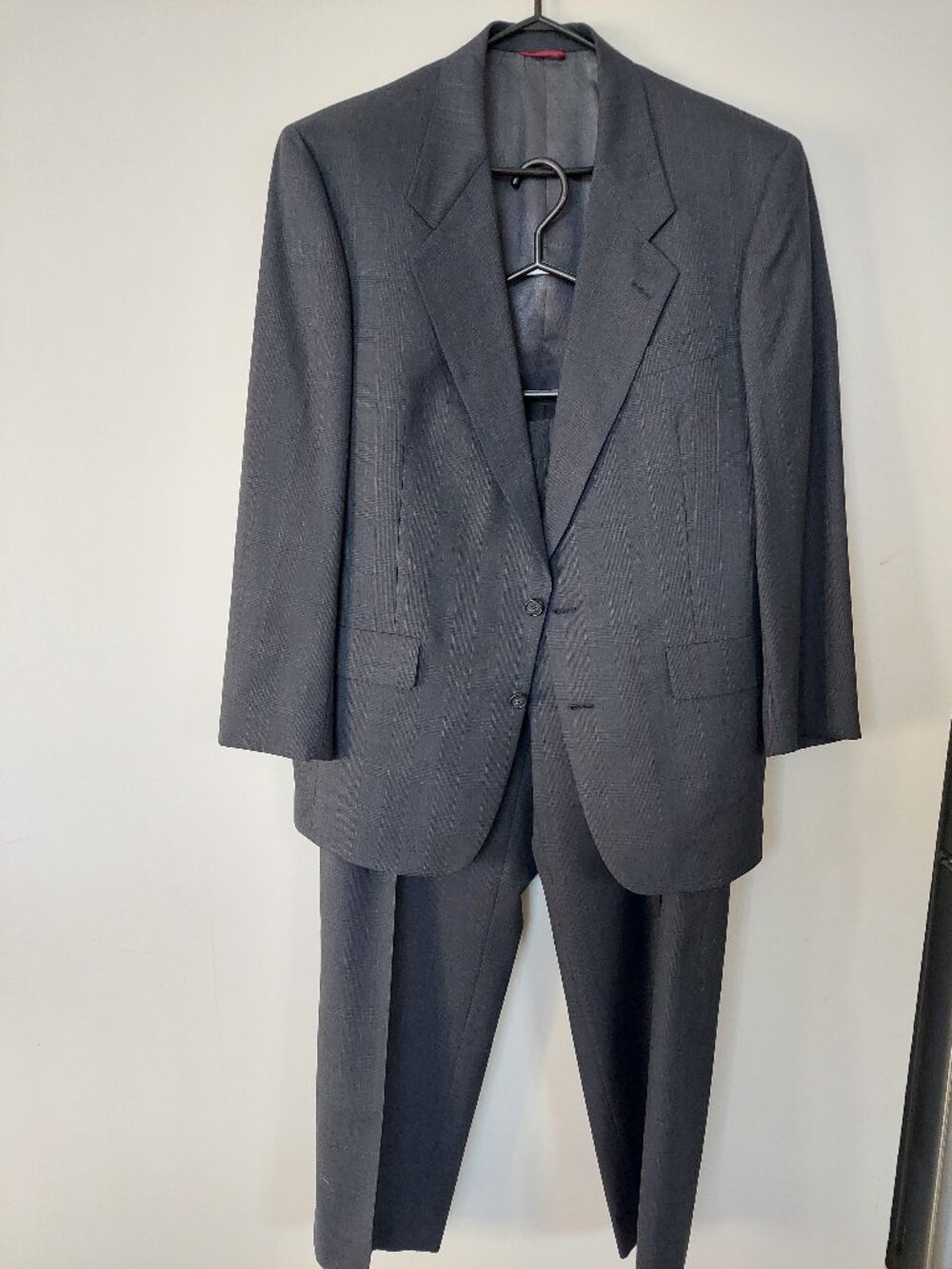 Hart Schaffner & Marx Men's 41R Pants Blazer 2-PC Corpcore Grey Button-on Brace